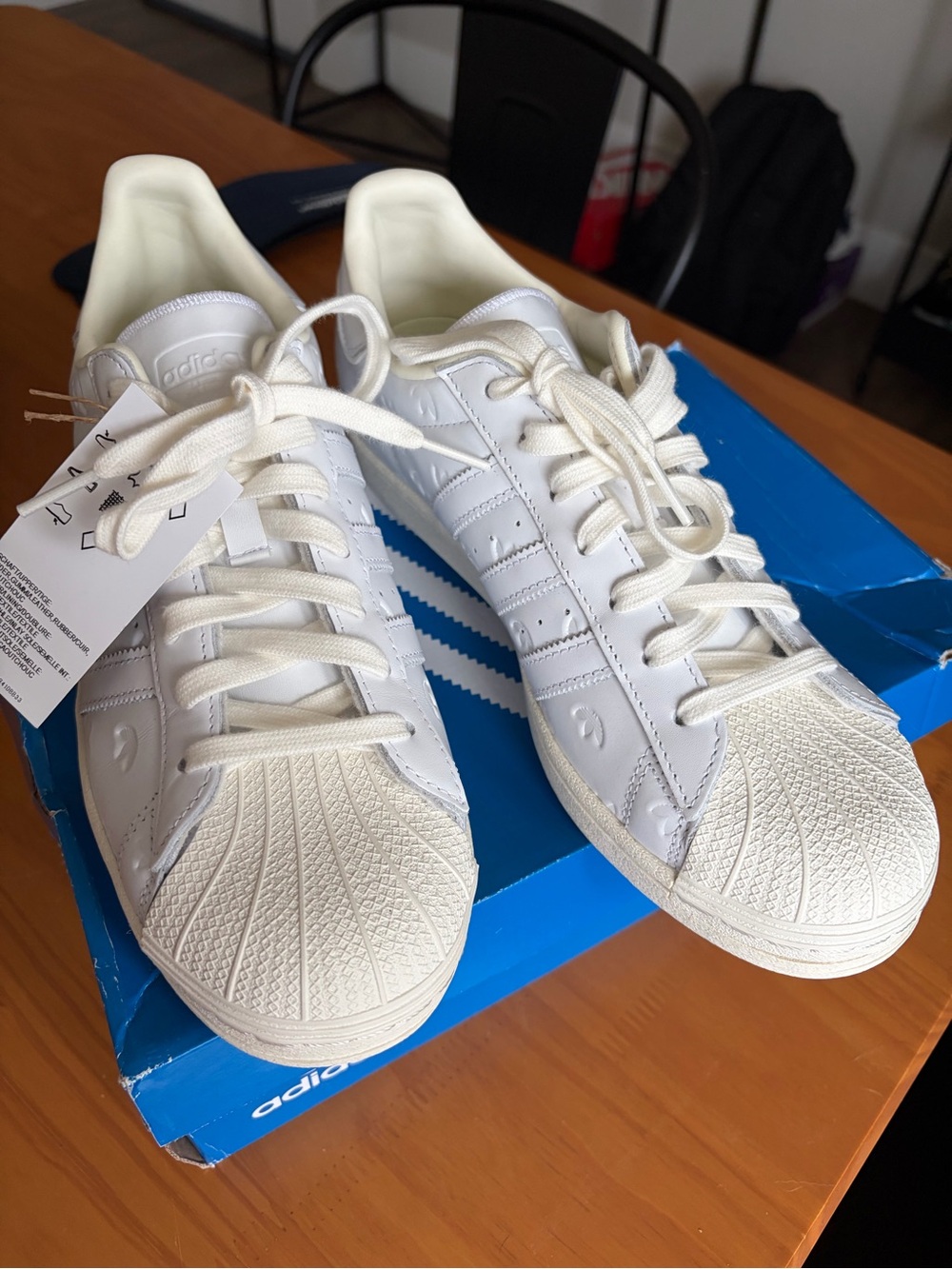 Adidas Superstar Cream/White Low-Top Shell-Toe Sneakers